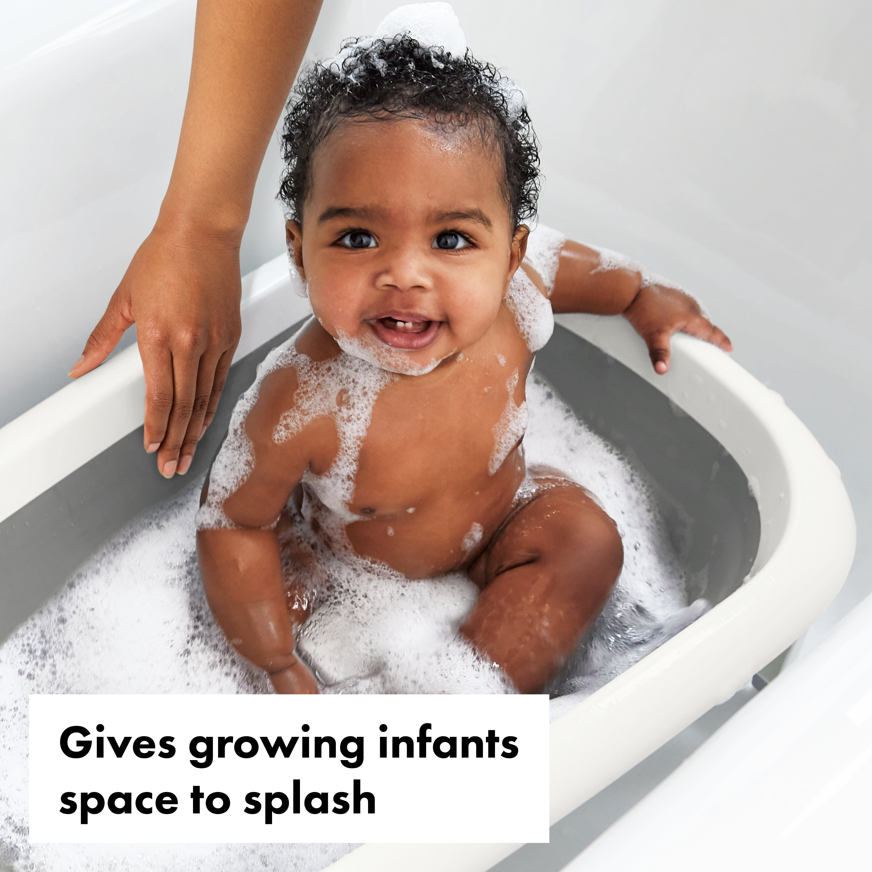 OXO Tot Convertible Sink-to-Tub Infant Bath, Gray, BPA-Free Plastic