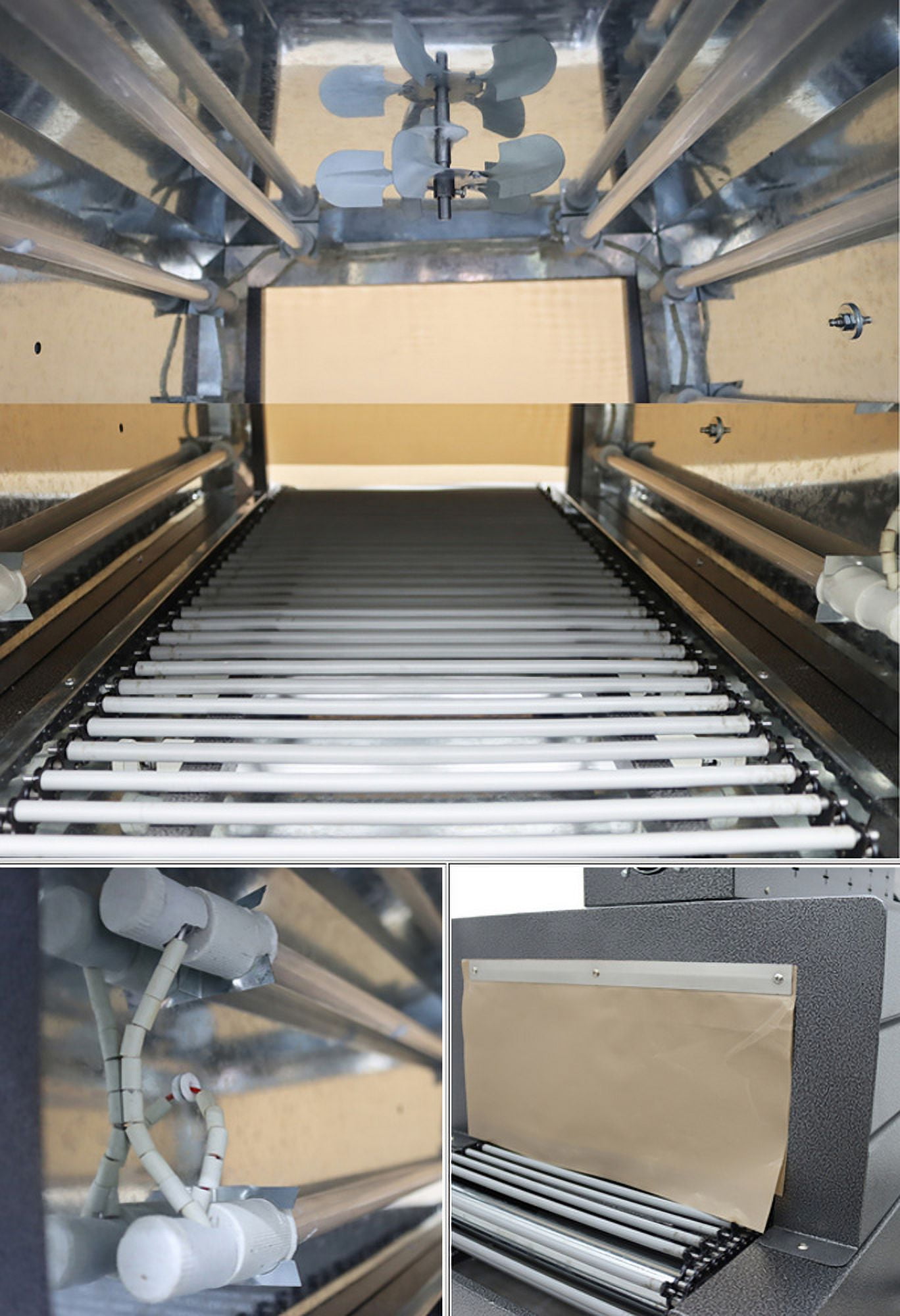 Electric Chained Type Shrink Tunnel Packaging Machine POF PVC Heat Shrink Packaging Machine 220V