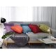 thumbnail image 5 of Funda de cojín de lino fino, juego de 2 fundas de almohada cuadradas de tejido suave y fino, decoración de cojín de sofá, funda de almohada de color sólido 18 x 18 pulgadas - azul ER, 5 of 5
