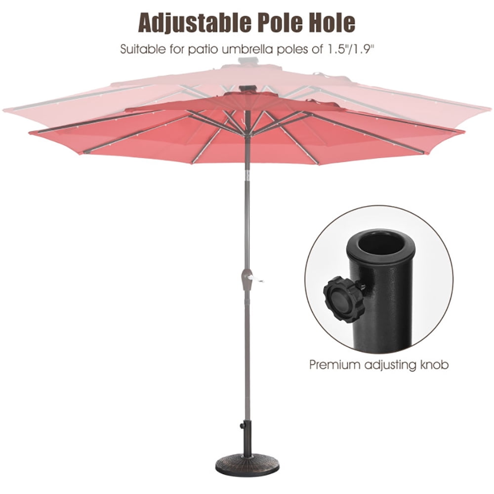 Spaco Umbrella Base, 22Lbs Patio Resin Umbrella Base with Wicker Style for Outdoor Use