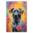 thumbnail image 2 of Anatolian Shepherd Dog Flower Canvas Painting Colorfull Canvas Art Prints Bathroom Artwork for Wall Living Room Bedroom Bathroom Wall Art Framed Art Wall Decor 1 inch, 2 of 5