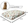 thumbnail image 2 of Christmas Pet Bed, Theme Xmas Cartoon Pattern Bear Deer Owl Birds Tree Snowflakes Image, Chew Resistant Pad for Dogs and Cats Cushion with Removable Cover, 24" x 39", Multicolor, by Ambesonne, 2 of 4