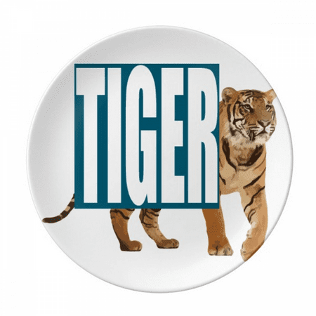 

Cats Tigers Ferocious Plate Decorative Porcelain Salver Tableware Dinner Dish