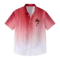 thumbnail image 4 of YANGXINX Mens Short Sleeve Shirts 2026 Summer Hawaiian Tropical Tree Gradient Print Button Down Tops Casual Beach Vacation Loose Fit Shirt, 4 of 4