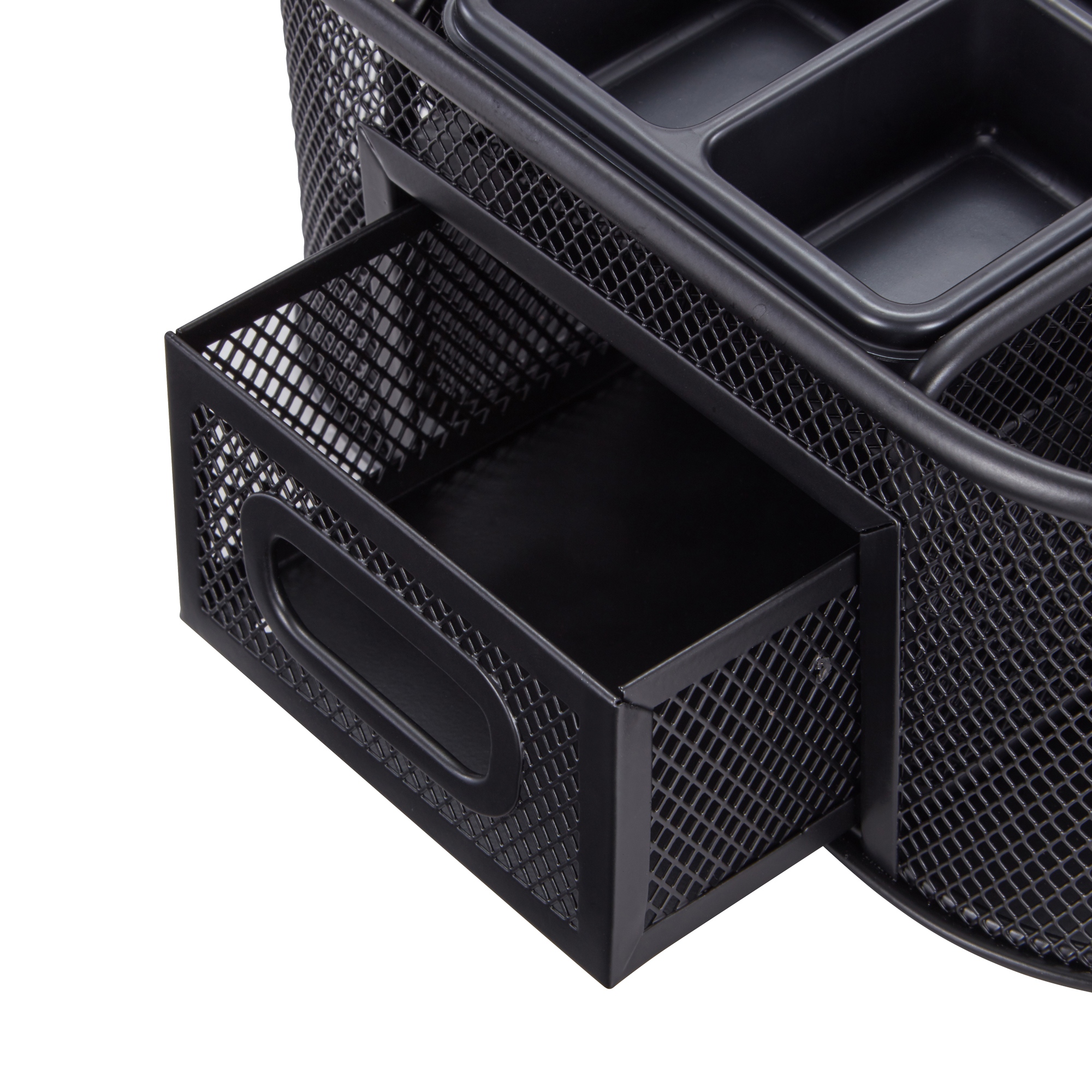 Pen+Gear Metal Mesh Desktop Organizer, 7 Compartments, Black photo 4