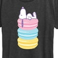 thumbnail image 3 of Peanuts - Snoopy Stacked Macarons - Women's Short Sleeve Graphic T-Shirt, 3 of 6