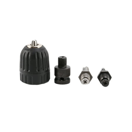 

0.8-10mm Precise Keyless Drill Chuck Converter 3/8Inch- 24UNF Thread Quick Change Adapter with SDS-Plus Hex Socket