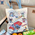 thumbnail image 1 of Bolso de mano de lona con diseño de Stitch de Disney Accessories, bolso de hombro tipo bandolera, bolso de compras de gran capacidad, bolso de almacenamiento para estudiantes de Lilo y Stitch, 1 of 1