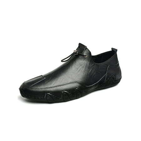 

Difumos Mens Comfort Casual Flats Fashion Drawstring Driving Shoes Office Lightweight Loafers Black 9.5