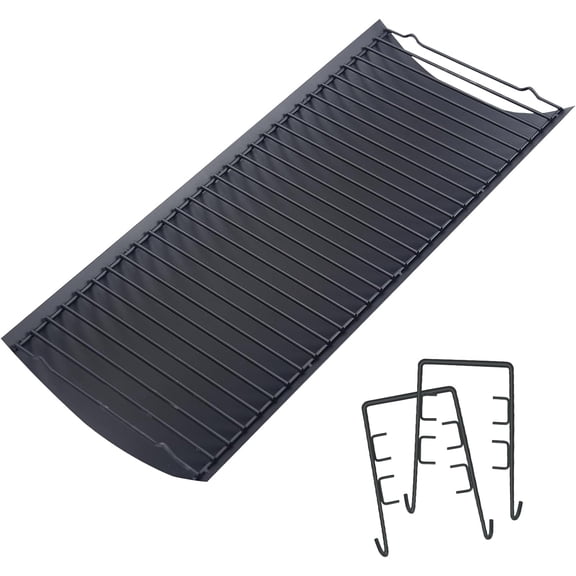 27” Ash Pan for Chargriller 1224, 1324, 2121, 2222, 2727, 2828, 2929, Charbroil 17302056 Charcoal Grills Charcoal Tray Replacement for with 2Pcs Fire Grate Hanger