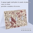 thumbnail image 4 of Dailycode Light Switch Plate Covers 2 Gang Wall Plate Plastics Outlet Covers for Kitchen Home Office Decor Vintage Floral and Bird, 4 of 8