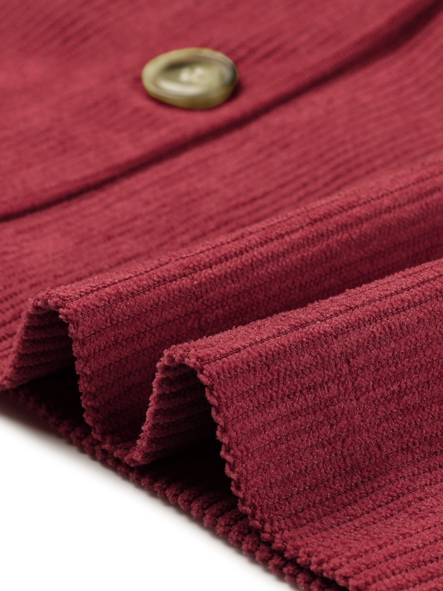 DARING DIVA Women's Plus Size with Pockets Mini Corduroy Skirt 2X Burgundy