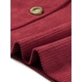 thumbnail image 6 of DARING DIVA Women's Plus Size with Pockets Mini Corduroy Skirt 3X Burgundy, 6 of 6