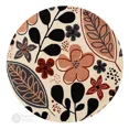 thumbnail image 2 of Floral tufted rug 8x8, 7x7, 6x6, Handmade carpet, Beige wool Rug, Round shape, Bed, Living room, 2 of 6