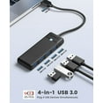 thumbnail image 3 of ORICO USB C Hub Adapter for Macbook 4 Ports USB C Hub Multiport Adapter USB Splitter for Laptop(Blue/0.5ft), 3 of 12