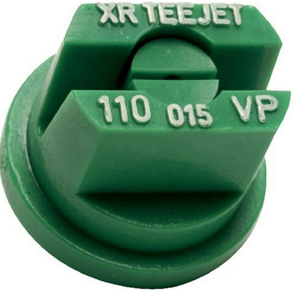 XR110015-VP TeeJet Nozzle Extended Range Polymer Flat Spray Tip, Green