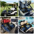 thumbnail image 6 of Golf Cart Seat Covers for 2 Seater,Blue Yellow Floral Microfiber Cart Seat Towel Blanket,Spring Summer Pastoral Plant Leaf Absorbent Breathable Non Slip Bench Seats Protector for Golf Course 51"x31", 6 of 9