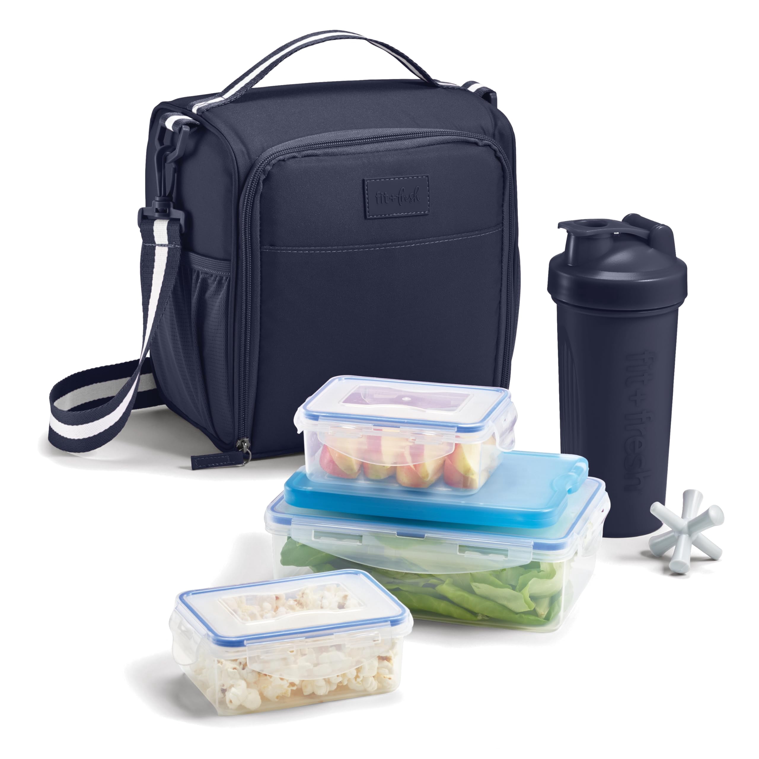 FitRx Insulated Meal Prep Cooler Bag, Lunch Box with Containers
