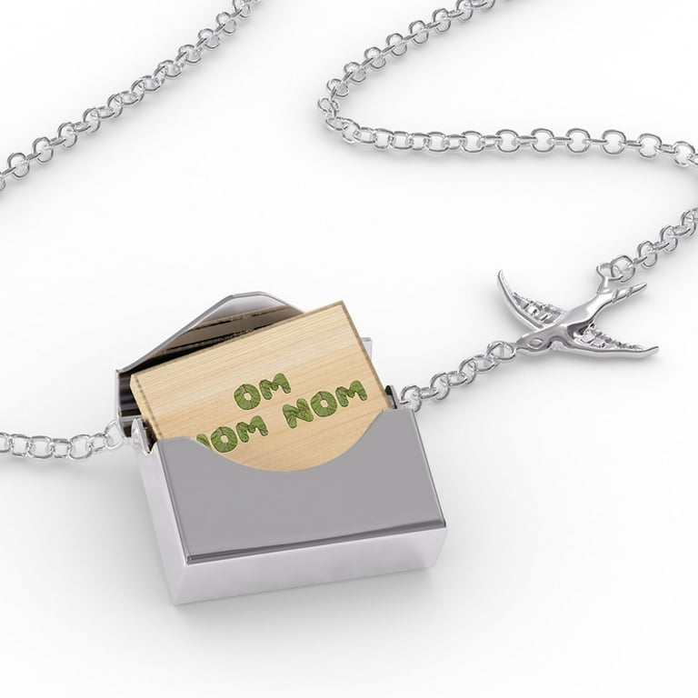 Silver nom deals nom necklace
