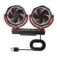 thumbnail image 4 of Ventilador de coche shamjiam de 3 velocidades refrigeración de bajo ruido doble cabezal, 4 of 7