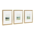 thumbnail image 5 of Kate and Laurel Adlynn Decorative Rectangle Watercolor Framed Art Set of 3, 11 x 14 matted to 5 x 7, Gold, Vintage Three-Piece Framed Wall Art for Gallery Wall Frame Set in Living Room Wall Decor, 5 of 9