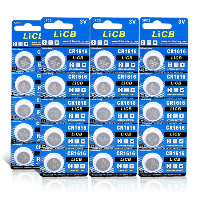LiCB CR1616 3V Lithium Battery cr 1616 battery for car remote (20 Pack