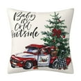 thumbnail image 4 of 4PCS Farmhouse Vintage Christmas Decorative Throw Pillow Covers, Christmas Tree Merry Christmas Snowman Wreath Cushion Covers Pillowcase for Outdoor Home Couch, 4 of 5