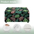 thumbnail image 4 of Xoenoiee Tropical Palm Leaves Print Ottoman Chair Cover Ottoman Chair Slipcovers Printed Square Storage Stool Cover Stretch Footstool Footrest Sofa Slipcovers with Elastic Bottom, S, 4 of 7