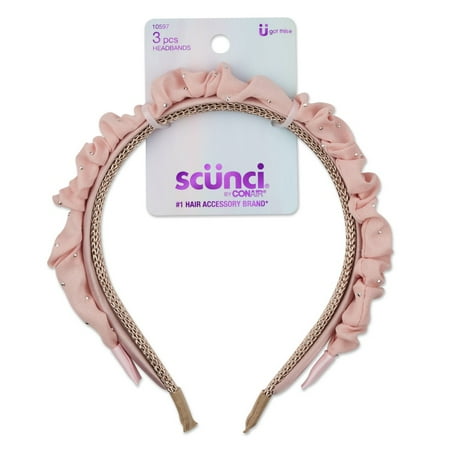 Scunci Fashion Assorted Headbands  Multicolor  3 Count