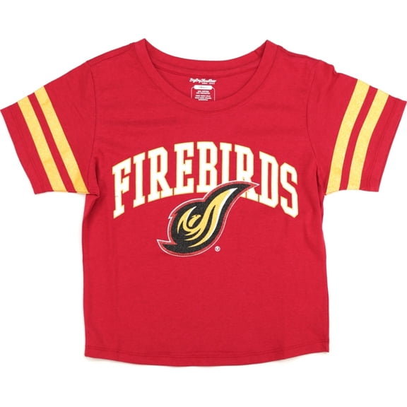 Big Boy District Of Columbia Firebirds S4 Foil Cropped Womens Tee [Crimson Red - S]