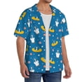thumbnail image 2 of Goofa Cartoon Goose Printed Men's Casual Short-sleeved Shirt,Lightweight Breathable Button-down,Summer Casual men's top,Versatile Fashion shirt-Small, 2 of 7