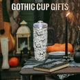 thumbnail image 3 of 30 Oz Halloween Tumbler with Handle and Straw, Gothic Goth Bat Tumbler Insulated Stainless Steel Coffee Travel Mug Cup Water Bottle, Christmas Halloween Birthday Witchy Gothic Gifts for Men, Women, 3 of 6
