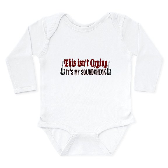 CafePress - Crying Soundcheck Long Sleeve Infant Bodysuit - Long Sleeve Cotton Baby Bodysuit