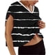 thumbnail image 2 of mfyjkho Tops Para Mujer, Camiseta Estampada Informal Y De Moda Para Mujer Con Cuello En V Y Manga Corta Tops Y Blusas Para Mujer Xxl, 2 of 5