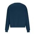 thumbnail image 6 of ohmzyzo Men's Casual Long Sleeves Sweatshirts Crewneck Cotton Pullover Sweatshirt for Men Loose Fit Solid Color Pullover Tops Navy Blue XL, 6 of 6