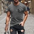 thumbnail image 1 of Mefallenssiah Hauts pour Hommes, Liquidation T-Shirt à Manches Courtes Imprimé Col Rond Mode Décontractée Manches Courtes, 1 of 5