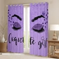 thumbnail image 2 of Castle Fairy Eyelash Blackout Curtains Set of 2 (52x84 Each),Glitter Print Window Curtains, 2 of 6