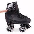 thumbnail image 5 of Cal 7 Soft Boot Roller Skate, Retro Fashion High Top Design in Faux Leather for Indoor & Outdoor (Black, Youth 1), 5 of 7