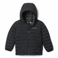 thumbnail image 1 of Boy’s Powder Lite Hooded Winter Jacket, Water repellent, Black, Small, 1 of 9