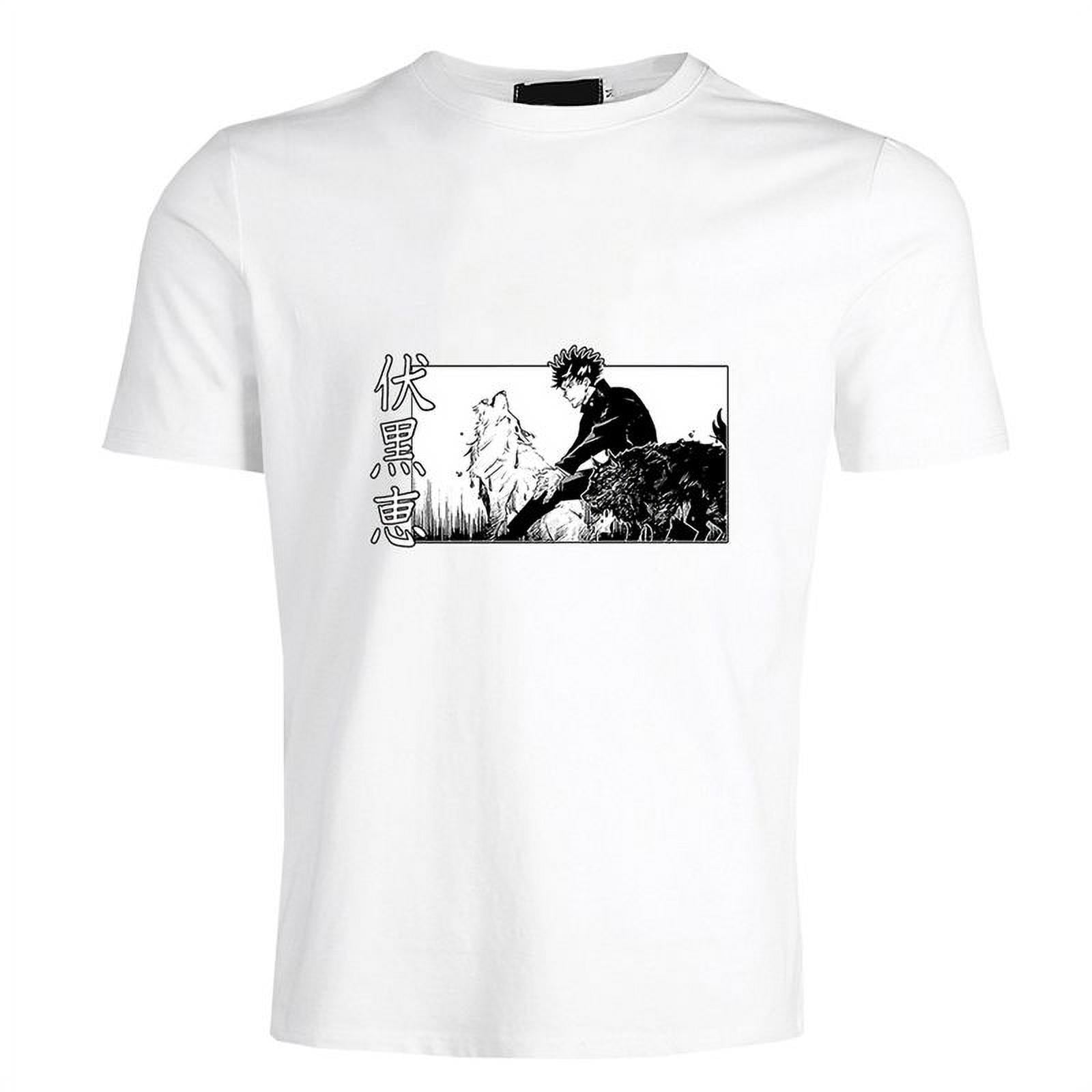 Taicanon Jujutsu Kaisen T-shirt Fushiguro Megumi Anime Print Short Sleeve  Men's Summer Casual Round Neck Tee Tops(White-XL) - Walmart.com