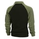 thumbnail image 5 of pstuiky camisas de manga larga para hombre, Blusa informal de manga larga con cuello alto y cremallera cálida de polar de color liso para hombre Tops de talla grande para hombre m, 5 of 9