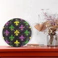 thumbnail image 6 of GZHJMY Mardi Gras Wall Clock, Silent Non Ticking Battery Operated Round PVC Clock for Kitchen Office School Home Decorative, 6 of 7