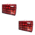 thumbnail image 4 of Kearding 100 Uds adornos de bolas de Navidad decoración de árbol compromiso festivo Rojo 100 piezas 2piezas, 4 of 4