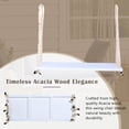 thumbnail image 3 of Wooden Swing Chair, Hanging Porch Swing Bench with Cushion & Pillows, 10.8Ft Hemp Ropes, Hanging Chair Swinging Bed for Garden, Backyard, Deck, White, 3 of 9