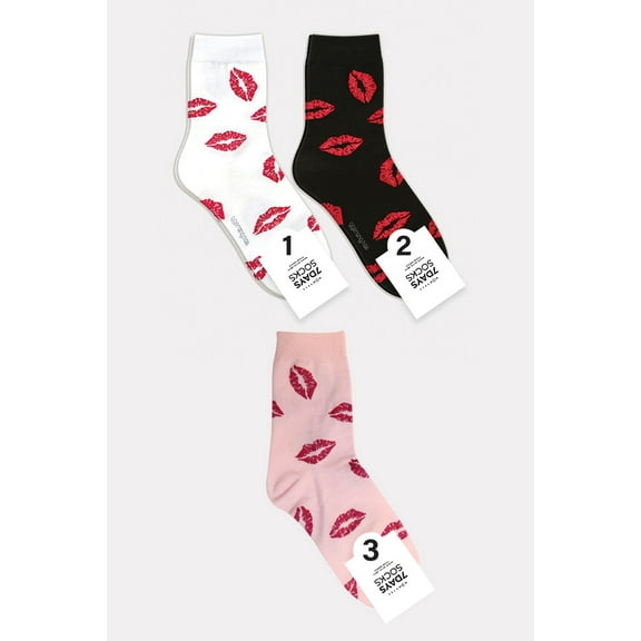 Women's Crew Kiss Socks - 3 Pair Set