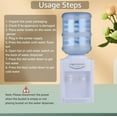 thumbnail image 6 of Top Loading Water Cooler Dispenser, Hot Cold 5 Gallon Desktop Water Machine for Home Office, White, 6 of 8