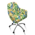 thumbnail image 2 of FOR U DESIGNS Parrot Leaf Print Dining Chair Slipcovers Anti-Slip Office Chair Covers with Armrest, Mid-Back Office Desk Chairs Slipcovers Furniture Protector, 2 of 8