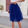 thumbnail image 5 of BRDFRL Women A-Line Tulle Skirt Tutu Knee Length Royal Blue XL, 5 of 6