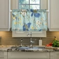 thumbnail image 5 of Coolnut Floral Kitchen Curtains 2 Panels, UV Protected Tier Curtains Half Window Curtains Kitchen Tiers for Guest Room Bathroom Sink Laundry Room Basement,36 x 27 Inch, 5 of 6