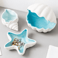 thumbnail image 4 of Farcauo Large Conch Jewelry Dish Tray 7.7 L x 4.7 W x 3.5 H inches Ceramic Shell Ring Holder Seashell Bowl Decorative Tray Cute Jewelry Organize Key Storage Tray for Home Decor Porcelain Jewelry Deco, 4 of 6